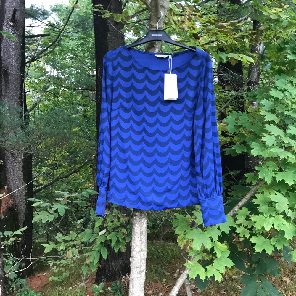 Marimekko Viisaus Mini Laine Shirt, Size 36 EU, Blue